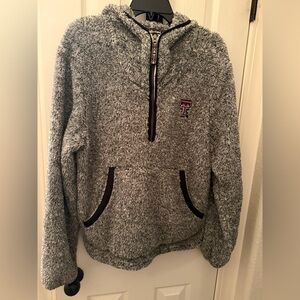 Men's Gray Texas Tech Zip-Up Sweater